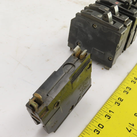 Square D Type QO 15A Circuit Breaker 120/240VAC Single Pole Lot Of 5