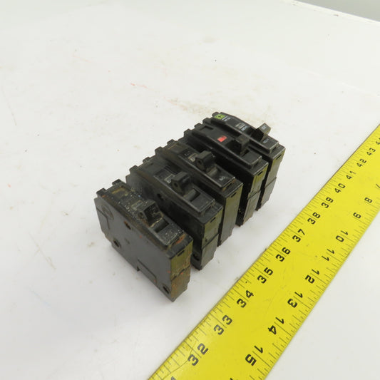Square D Type QO 15A Circuit Breaker 120/240VAC Single Pole Lot Of 5