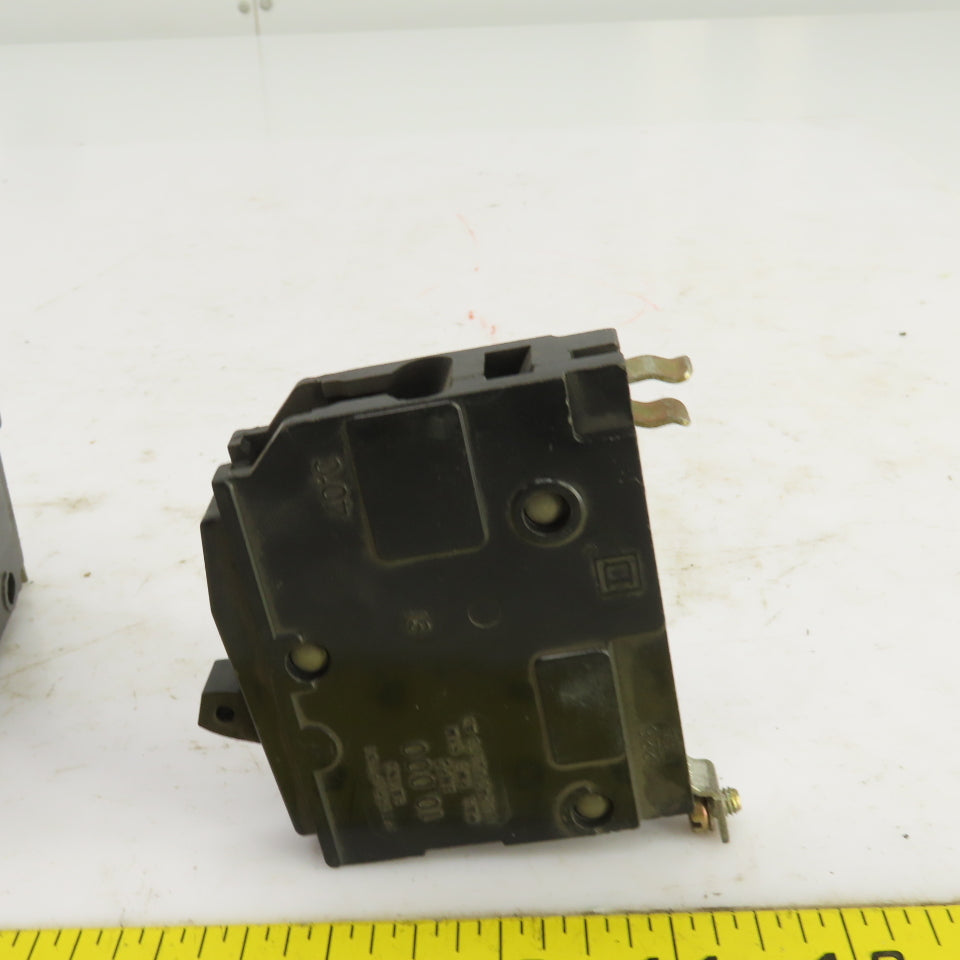 Square D Type QOB 15A Circuit Breaker 120/240VAC Single Pole Lot Of 5