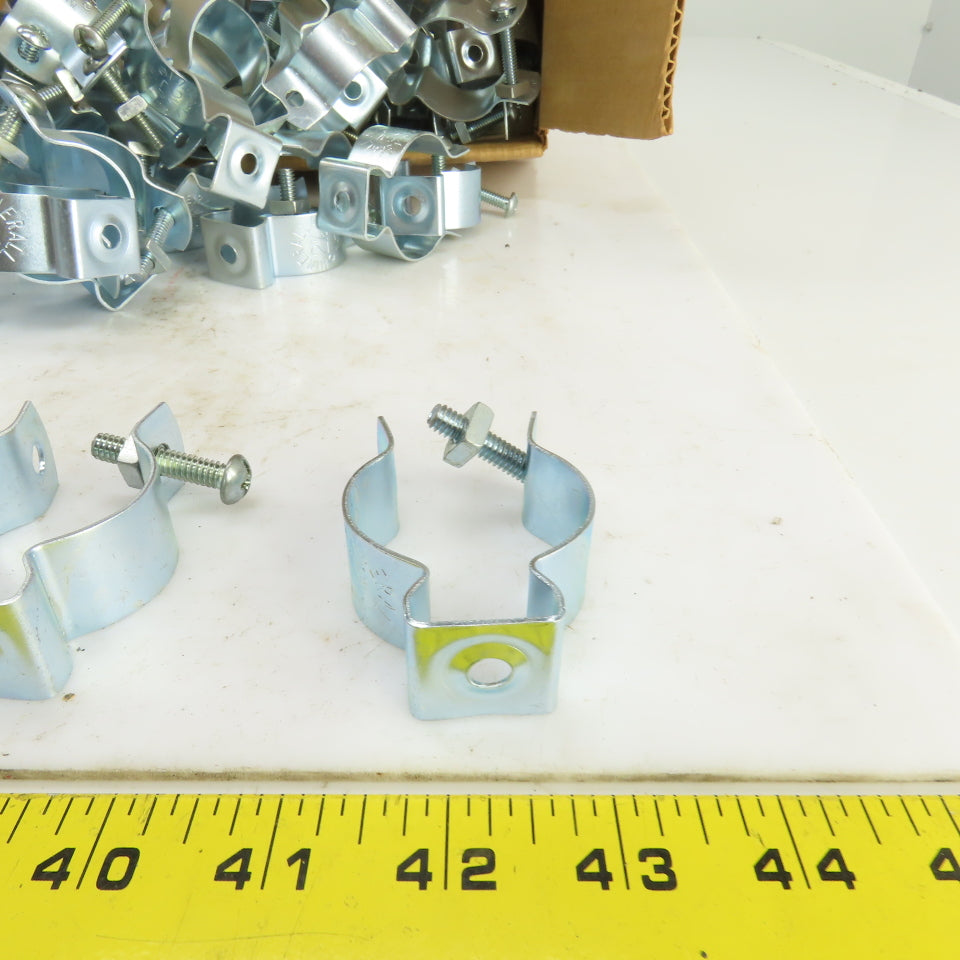 Minerallac 2-1/2B Zinc Plated Steel 1-1/4" Conduit Hanger W/Bolt Lot Of 70
