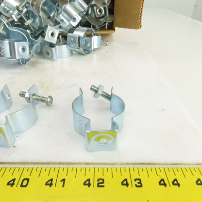 Minerallac 2-1/2B Zinc Plated Steel 1-1/4" Conduit Hanger W/Bolt Lot Of 70