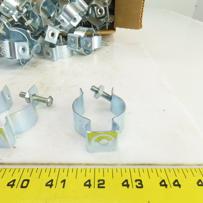 Minerallac 2-1/2B Zinc Plated Steel 1-1/4" Conduit Hanger W/Bolt Lot Of 70