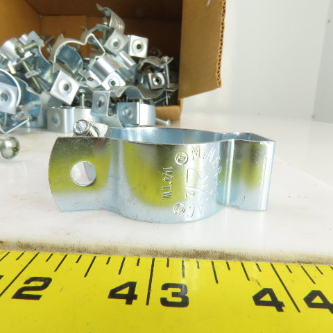 Minerallac 2-1/2B Zinc Plated Steel 1-1/4" Conduit Hanger W/Bolt Lot Of 70