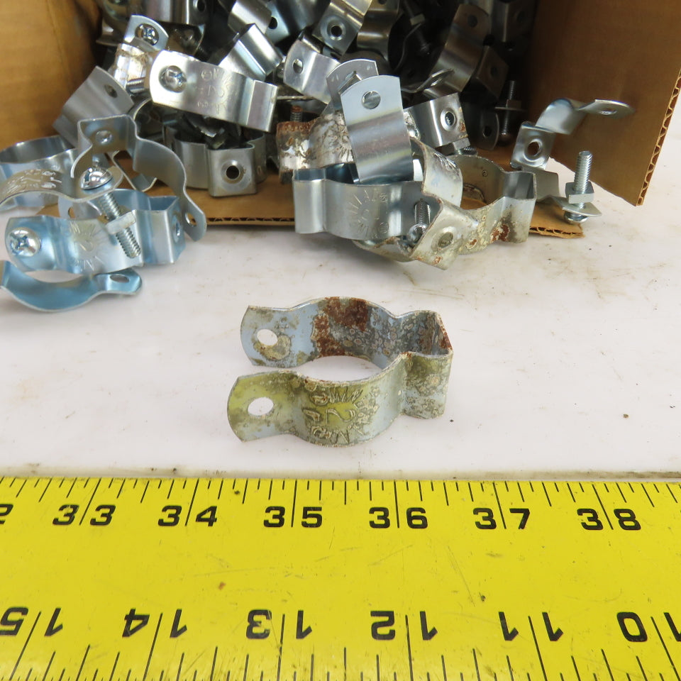Minerallac 2-B Zinc Plated Steel 1" Conduit Hanger W/Bolt Lot Of 80