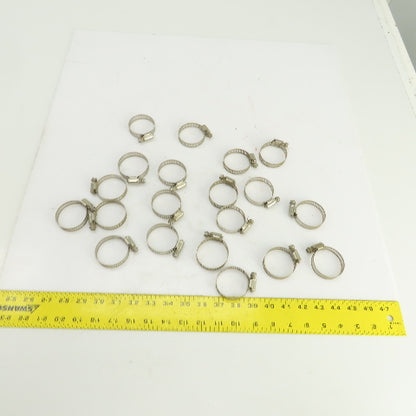 26 x 50mm Size 24 Stainless Steel Hose Clamp Lot Of 20