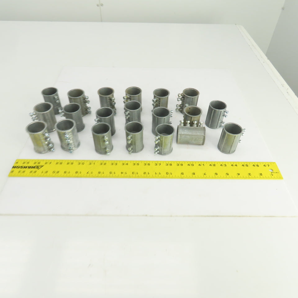 1-1/4" EMT Set Screw Type Steel Conduit Couplings Concrete Tight Lot Of 20