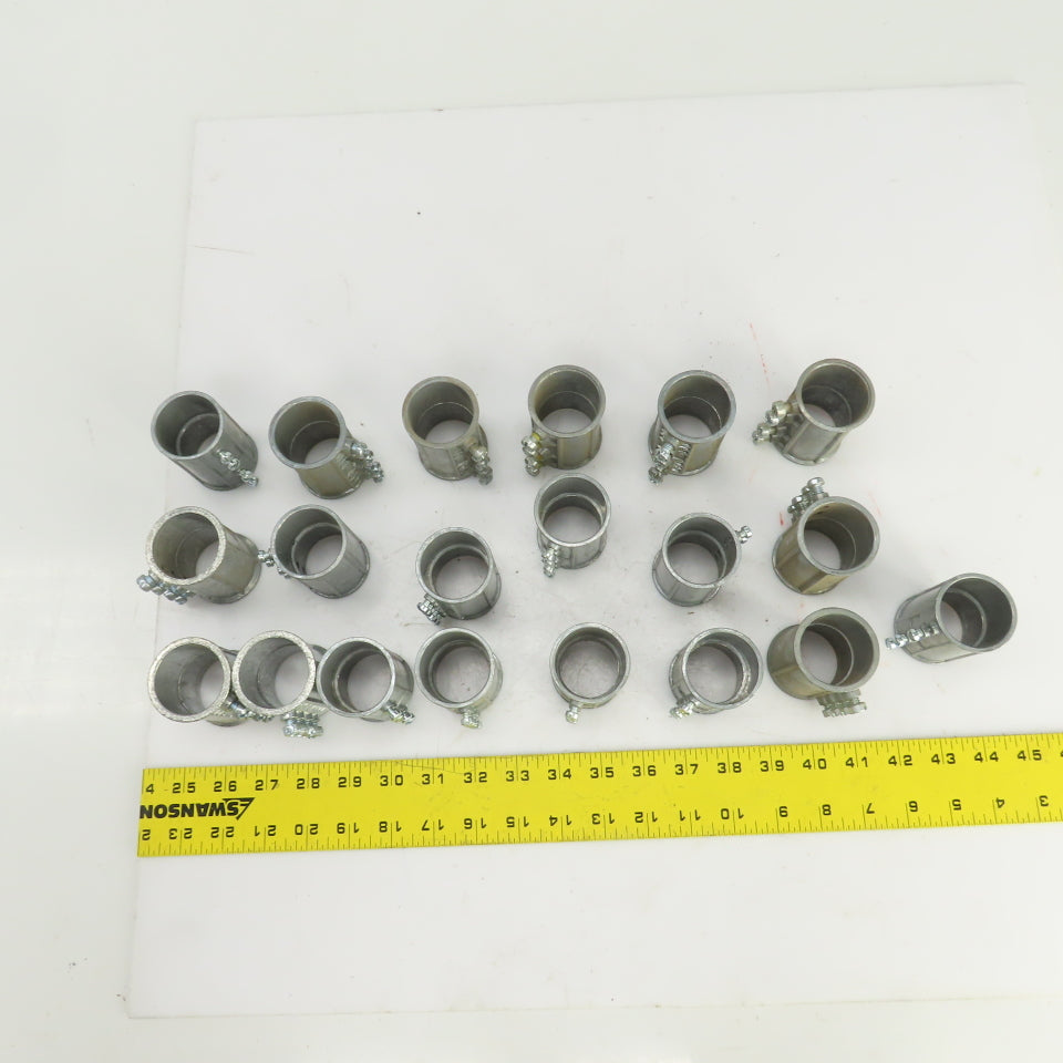 1-1/4" EMT Set Screw Type Steel Conduit Couplings Concrete Tight Lot Of 20