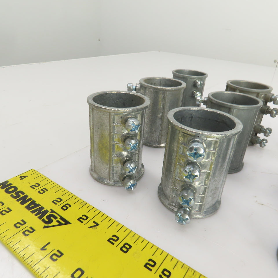 1-1/4" EMT Set Screw Type Steel Conduit Couplings Concrete Tight Lot Of 20