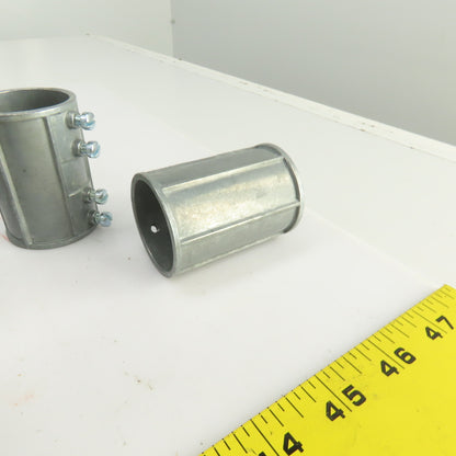 1-1/4" EMT Set Screw Type Steel Conduit Couplings Concrete Tight Lot Of 20