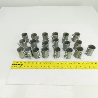 1-1/4" EMT Set Screw Type Steel Conduit Couplings Concrete Tight Lot Of 20