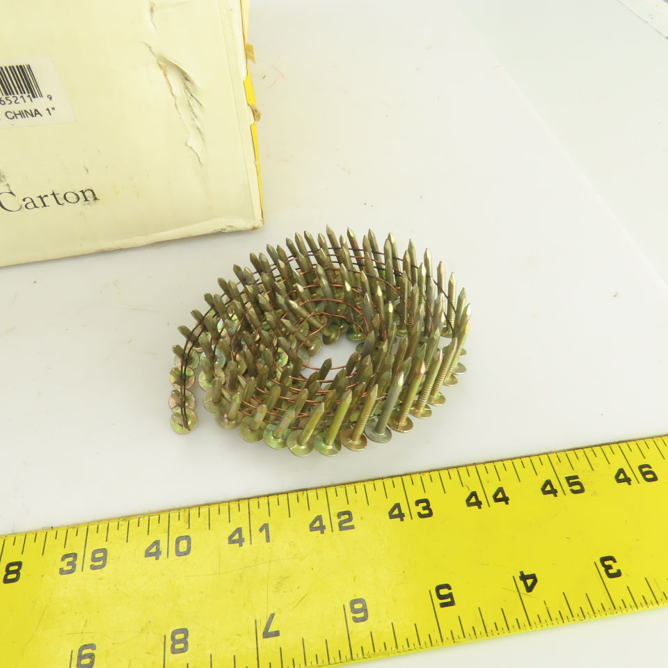 Tool Shop 1" Galvanized Coil Roofing Nails (120 Per Coil) 7000 Total