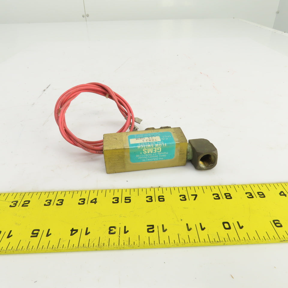 Gems 70823 Liquid Flow Switch 120-240VAC 0.75 GPM 1/4" NPT