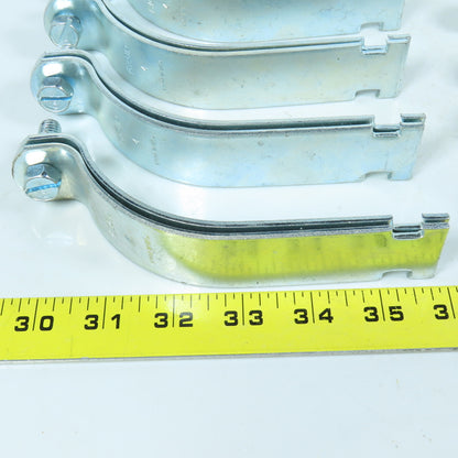 Misc. 4" & 5" Standard Rigid Steel Conduit Strut Pipe Clamp Lot of 8