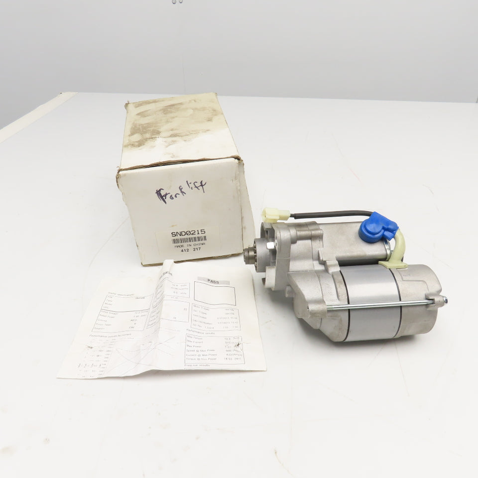 SND0215 12V Forklift Starter 1.4kW 9T Pinion