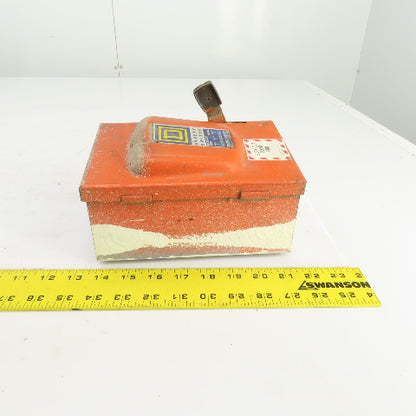 Square D D-221N 30A Fusible Safety Disconnect Switch 240VAC 1-1/2 To 7-1/2HP