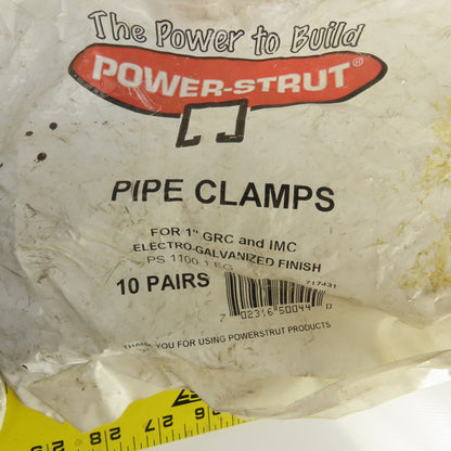 Power-Strut PS1100 1" Rigid Pipe Clamps Galvanized Lot Of 50 Pairs