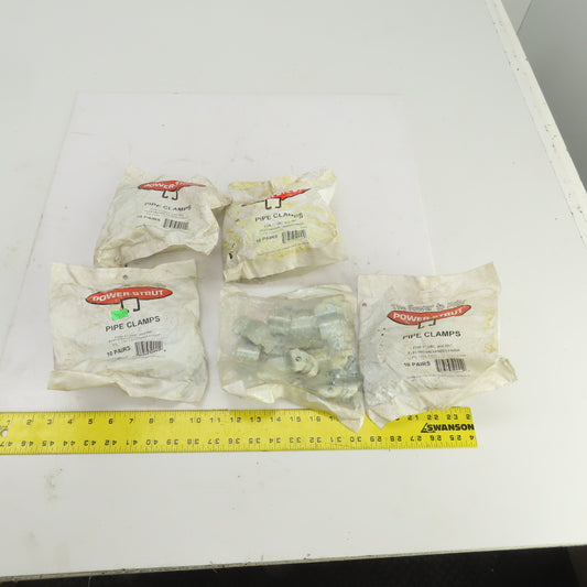 Power-Strut PS1100 1" Rigid Pipe Clamps Galvanized Lot Of 50 Pairs