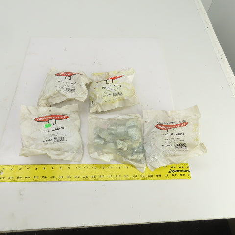 Power-Strut PS1100 1" Rigid Pipe Clamps Galvanized Lot Of 50 Pairs