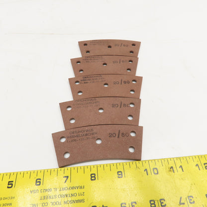 Ortlinghaus 20/80 1-400-135-71-003 5mm Thick Clutch Brake Pad Lot Of 5