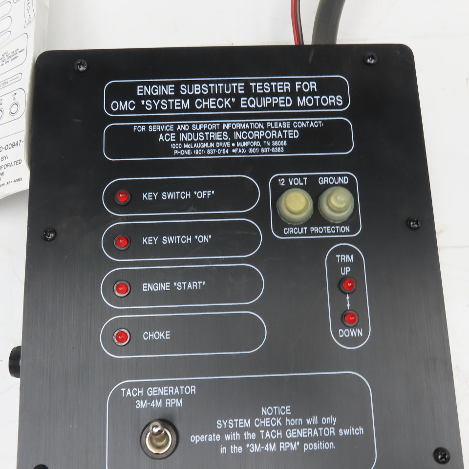 Ace Industries 240-00947-A Marine Engine Substitute Tester OMC Johnson Evinrude