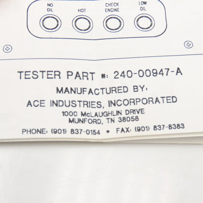 Ace Industries 240-00947-A Marine Engine Substitute Tester OMC Johnson Evinrude