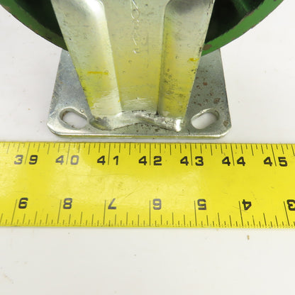 5" x 1-7/8" Cast Iron Steel Swivel Plate Casters (2) Swivel (2) Ridgid Set Of 4