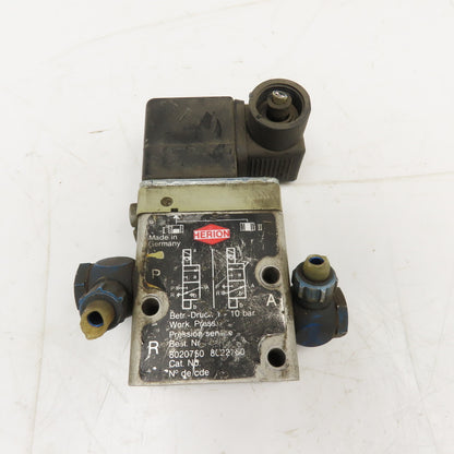 Herion 8020750 Single Solenoid Pneumatic Direction Valve 115V Coil