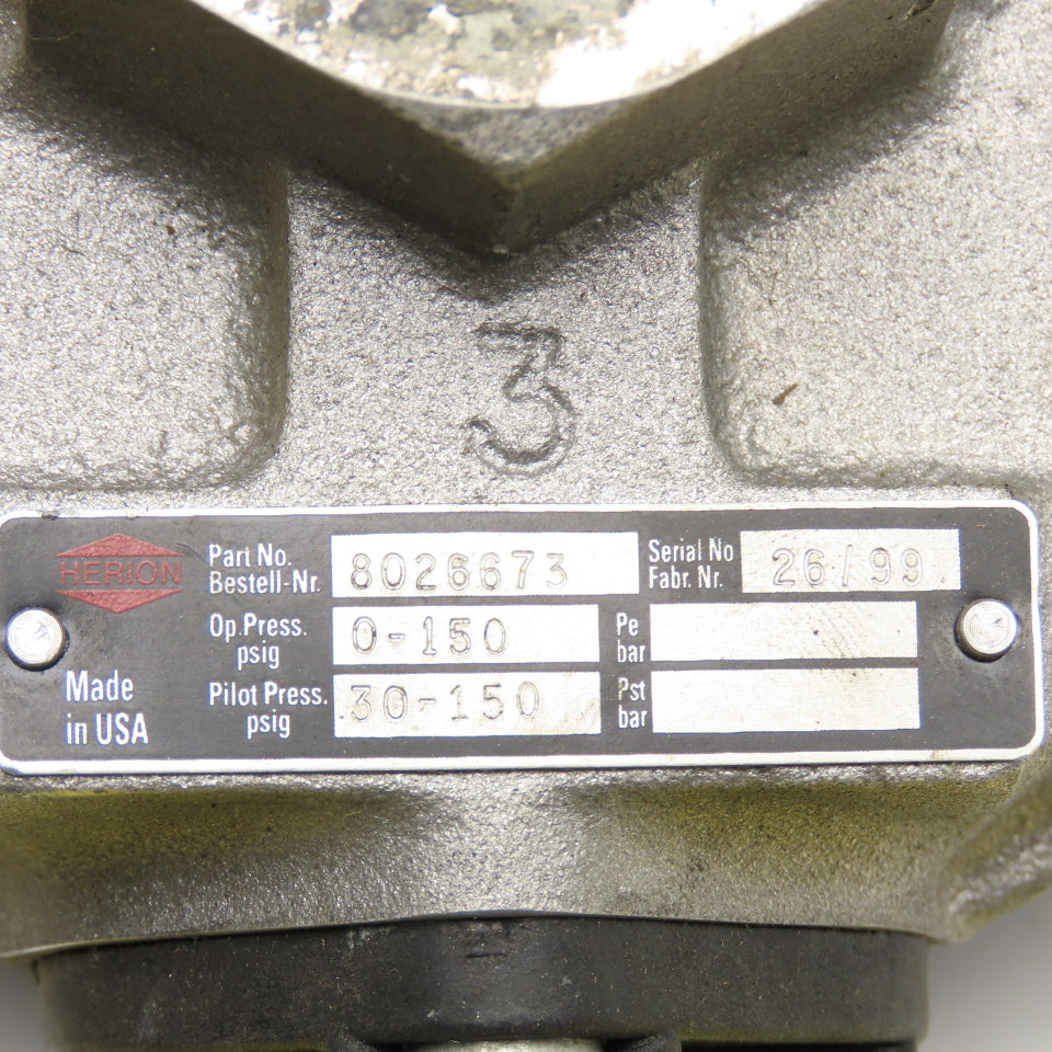 Herion 8026673 3/2 Way Solenoid Valve G3/4