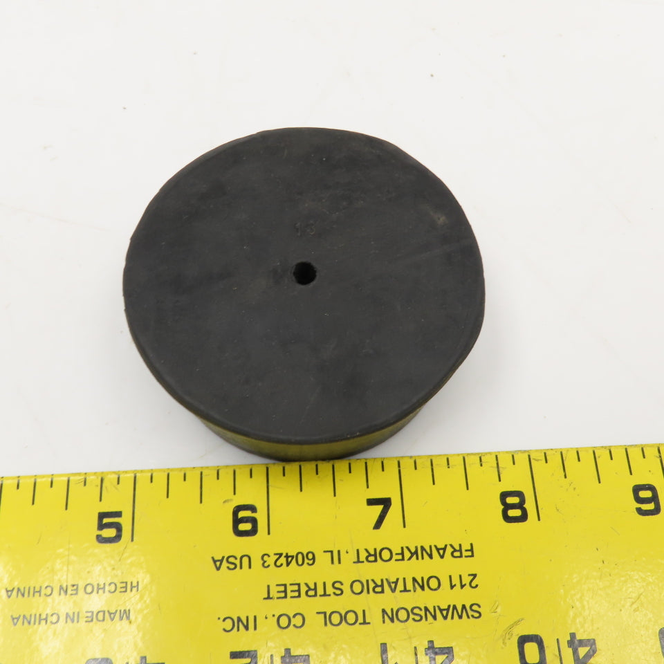 #13 Rubber Stopper 2-1/2" To 2-5/8" Diameter 1" Thick 7/32" Center Hole