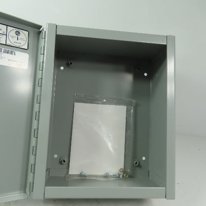 COOPER B-LINE 1084-1 10" x 8" x 4" Hinged Door Electrical Enclosure Type 1 NRW