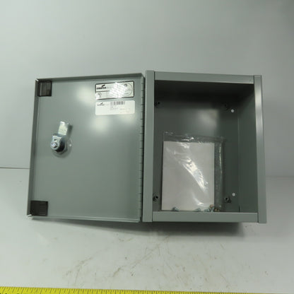 COOPER B-LINE 1084-1 10" x 8" x 4" Hinged Door Electrical Enclosure Type 1 NRW