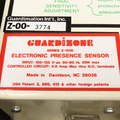 Guardimark Guarditron Z-7010 Electronic Presence Sensor 105-125V
