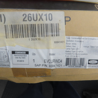 Dual Lite 26UX10 EVCURWD4 Exit Sign Replacement Lense Only