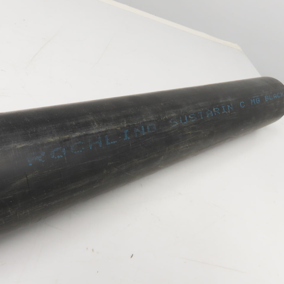 Rochling Sustarin 3-1/2" Diam. Black Acetal Rod 45" OAL