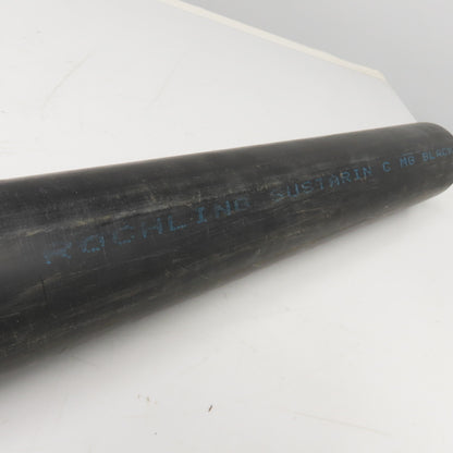 Rochling Sustarin 3-1/2" Diam. Black Acetal Rod 45" OAL
