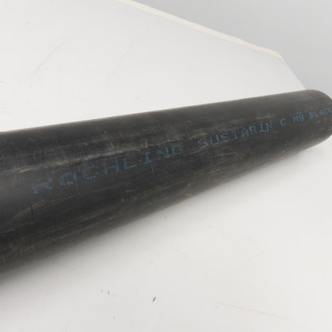 Rochling Sustarin 3-1/2" Diam. Black Acetal Rod 45" OAL