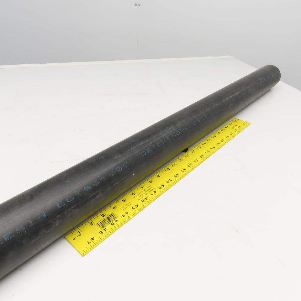 Rochling Sustarin 3-1/2" Diam. Black Acetal Rod 45" OAL