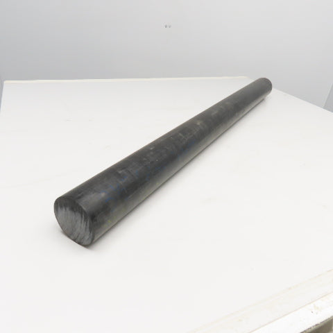 Rochling Sustarin 3-1/2" Diam. Black Acetal Rod 45" OAL