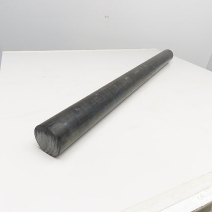 Rochling Sustarin 3-1/2" Diam. Black Acetal Rod 45" OAL