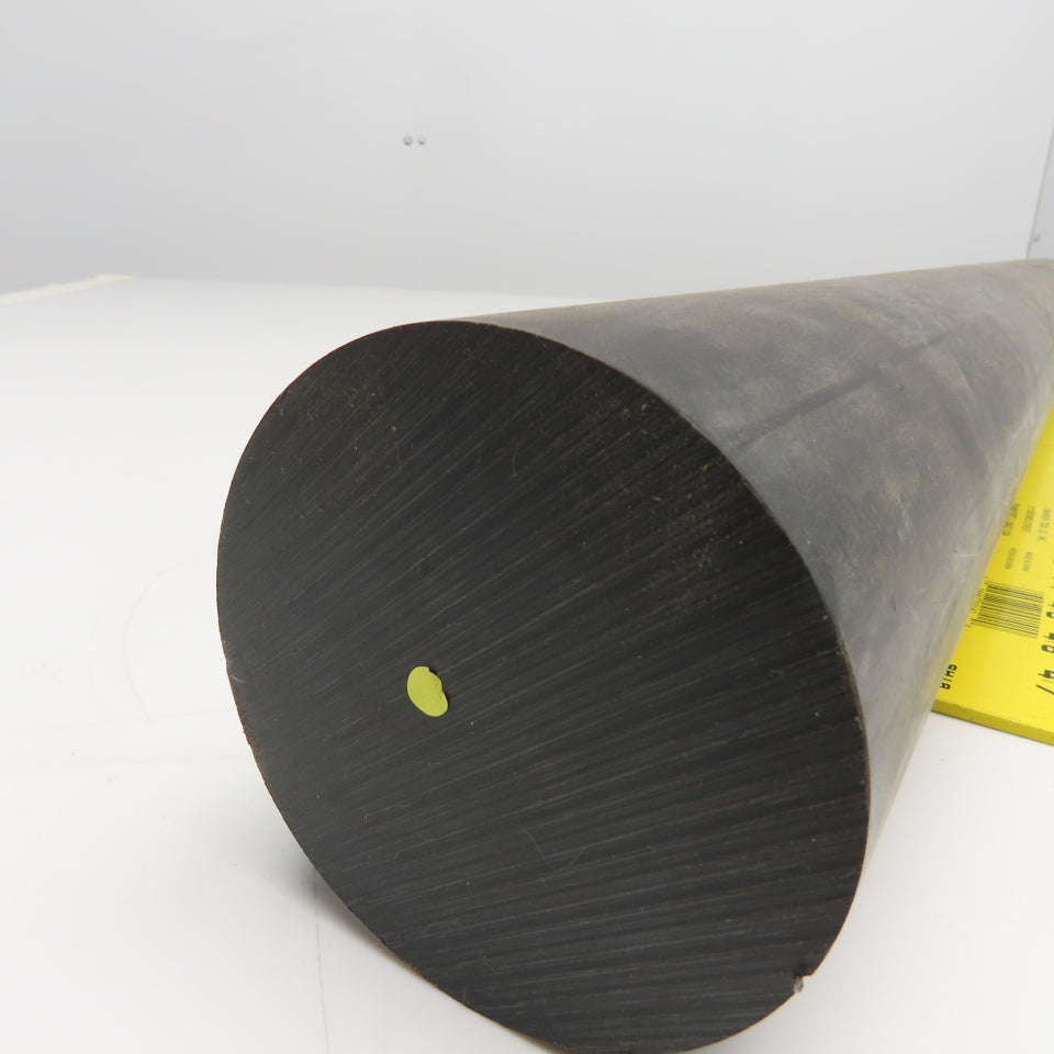 Rochling Sustarin 3-1/2" Diam. Black Acetal Rod 34" OAL
