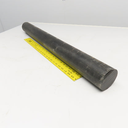 Rochling Sustarin 3-1/2" Diam. Black Acetal Rod 34" OAL