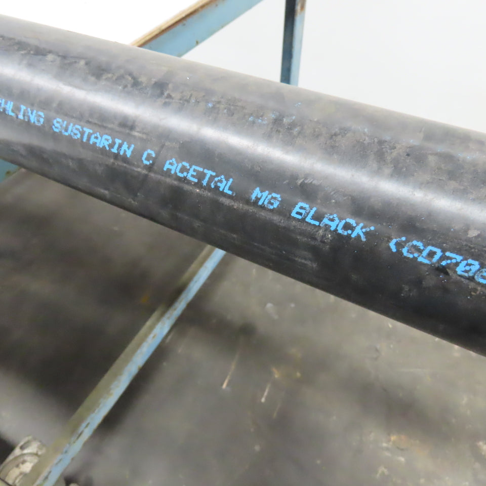 Rochling Sustarin 3-1/2" Diam. Black Acetal Rod 97" OAL