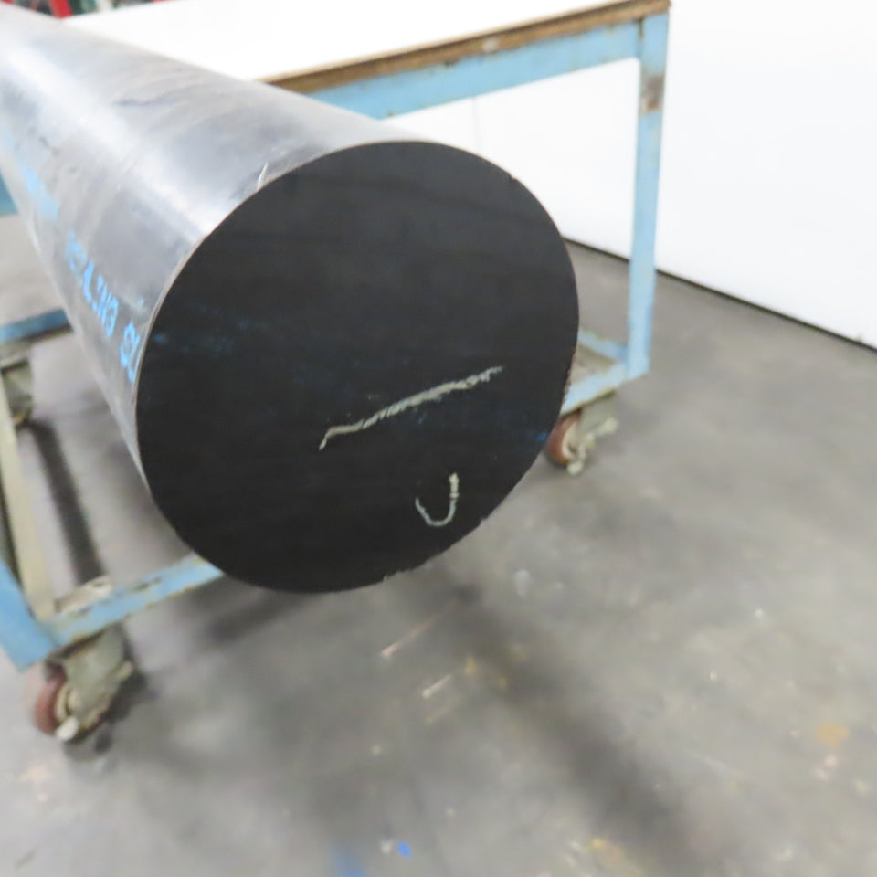 Rochling Sustarin 3-1/2" Diam. Black Acetal Rod 97" OAL