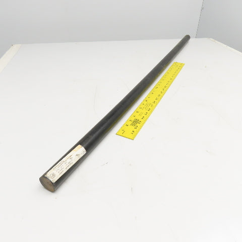 1-1/2" Pomalux M25 Black Polyoxymethylene Resin Rod 49"