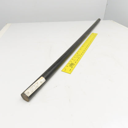 1-1/2" Pomalux M25 Black Polyoxymethylene Resin Rod 49"