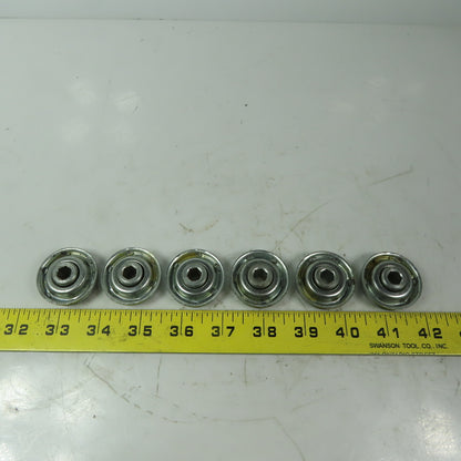 1.410" OD Conveyor Roller Bearing 3/8" Hex Lot of 6