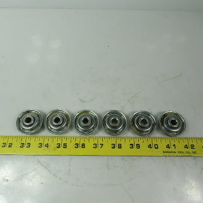 1.410" OD Conveyor Roller Bearing 3/8" Hex Lot of 6