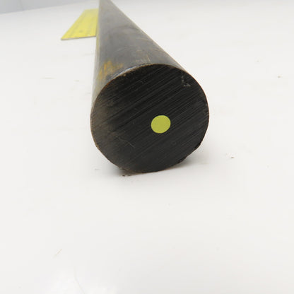 Rochling Sustarin 1-1/2" Diameter Acetal MG Black Resin Delrin Rod 58"