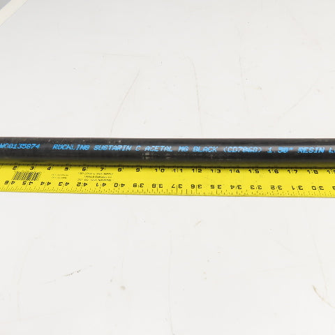 Rochling Sustarin 1-1/2" Diameter Acetal MG Black Resin Delrin Rod 58"