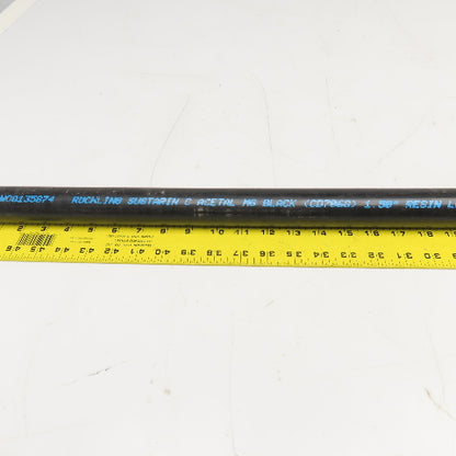 Rochling Sustarin 1-1/2" Diameter Acetal MG Black Resin Delrin Rod 58"